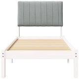 Bed Frame with Headboard White 80 x 200 cm Solid Pine Wood 878923
