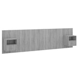 Bed Headboard with Cabinets Grey Sonoma Engineered Wood 3115746