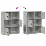 Bookcase Concrete Grey 60x24x76.5 cm Engineered Wood 860385