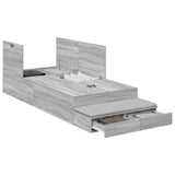 Storage Bed Frame Grey Sonoma 100 cm Engineered Wood 3335618
