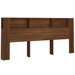 ZNTS Headboard Cabinet Brown Oak 220x18.5x104.5 cm 817284