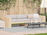 Garden Sofa Natural 185.5 x 60 x 62 cm Solid Pine Wood 873871
