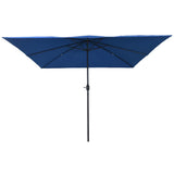 Garden Parasol 295 x 295 x 245 cm Polyester and Steel Azurblau 42003659