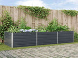 Planter Anthracite 290 x 100 x 75 cm Galvanised Steel 42018222