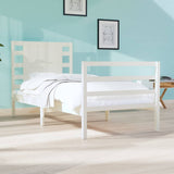 Bed Frame without Mattress White 75x190 cm Small Single Solid Wood Pine 3104244