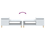 Coffee Table High Gloss White 100x50x45 cm Engineered Wood 821126