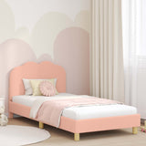 Children's Bed Frame with Headboard Pink 90 x 190 cm 42010974