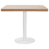Bistro Table Light brown MDF 80 cm x 80 cm x 75 cm Pedestal base 286432