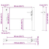 Garden Gate with Lock Black 110 x 105 cm Powder-Coated Steel 42015904
