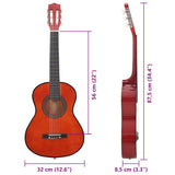 8 Piece Classical Guitar Beginner Set 1/2 34" 70129
