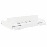 Storage Bed Frame White 120 x 200 cm Engineered wood 3335301
