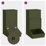 Pig Feeder Olive Green 55 x 38 x 76 cm Cold-Rolled Steel 874637