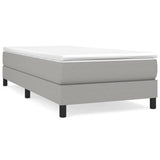 Box Spring Bed Frame Light Grey Single Fabric 3121163