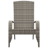 Garden Adirondack Chair Grey Poly rattan, powder-coated steel 319695