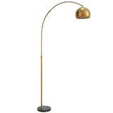 180cm Arc Floor Lamp for Living Room, Modern Adjustable Standing Lamp with Foot Switch, Faux Black T3398P344471