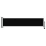 Patio Retractable Side Awning 60x300 cm Black 48352