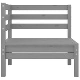 Garden 2-Seater Sofa Grey Solid Pinewood 3082389