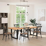 Dining Table Legs V-Shape 3 pcs Black 100x cm Steel 4012672