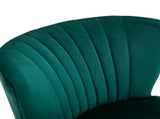 Modern Accent Chair, Fabric Living Room Chair with Rubber Wood Legs and Thick Padding, Green T3398P328136