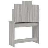 Dressing Table with Mirror Grey Sonoma 96x39x142 cm 837580