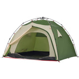 Camping Tent Dome 4-Person Green Quick Release 4004242