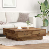 Coffee Table Old Wood 90 x 90 x 28 cm Engineered Wood 868802