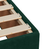 Box Spring Bed with Mattress Dark Green 180x200 cm Velvet 3285302