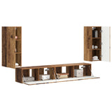 TV Cabinet Set 4 pcs Old Wood Engineered Wood 3409166