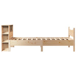 ZNTS Bed Frame without Mattress 100x200 cm Solid Wood Pine 3323314