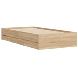 Bed Frame with Drawers without Mattress Sonoma Oak 90x200 cm 3207296