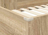 Loft Bed Frame with Desk Sonoma Oak 90 x 190 cm Engineered Wood 3410437