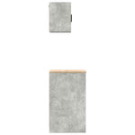 ZNTS Garage Cabinets 2 pcs Concrete Grey Engineered Wood 3328263