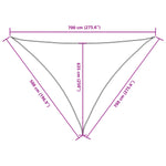 Sunshade Sail Oxford Fabric Triangular 5x7x7 m White 135292