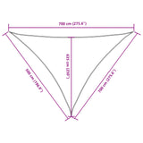 Sunshade Sail Oxford Fabric Triangular 5x7x7 m White 135292