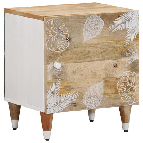 ZNTS Bedside Cabinet 40x33.5x46 cm Solid Wood Mango 4018660