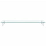 Monitor Stand White 100x35x8 cm Tempered Glass and Metal 374222