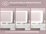 HOMCOM Vanity Mirror with Lights, Large Lighted Makeup Mirror with 3 Colour Lighting Modes, 10X T3398P378889