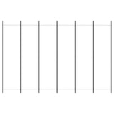 6-Panel Room Divider White 300x200 cm Fabric 350190