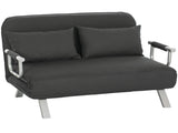 Two-Seater Click-Clack Sofa Bed - Charcoal Grey T3398P378099