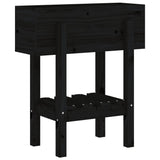 Garden Planter Black 62x30x69 cm Solid Wood Pine 825237