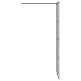 Walk-in Shower Wall Black 80 x 195 cm Tempered Glass 42022047