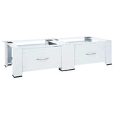 Double Washing Machine Pedestal with Drawers White 4009869