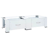 Double Washing Machine Pedestal with Drawers White 4009869