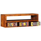 Wall-mounted TV Cabinet Multicolour 90x30x30 Solid Wood Acacia 4016504