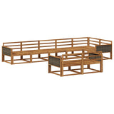 Outdoor Sofa Set 8 pcs Natural Solid Acacia Wood 3382657