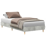 Bed Frame No Mattress Concrete Grey 75x190 cm Small Single Engineered Wood 861096