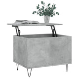 ZNTS Coffee Table Concrete Grey 60x44.5x45 cm Engineered Wood 830952