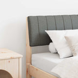 Upholstered Headboard Dark Grey 80 cm Solid Pine Wood 879255