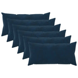 Cushion with Pillow HEERLEN 6 pcs Blue Microfiber Fleece 925817