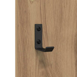 Wall-Mounted Coat Rack with Mirror Artisan Oak 96 x 1.5 x 90 cm 874538